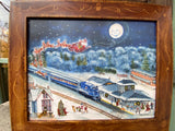 Gettysburg Train Station With Santa Flying Over