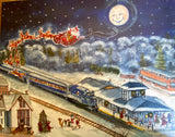 Gettysburg Train Station With Santa Flying Over