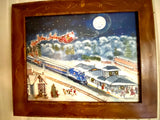 Gettysburg Train Station With Santa Flying Over