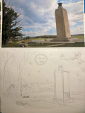 Christmas Design 2023 - Gettysburg Eternal Light Peace Memorial - Original Artwork - No Discounts may be applied