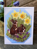 Bunnies in Daffodils card