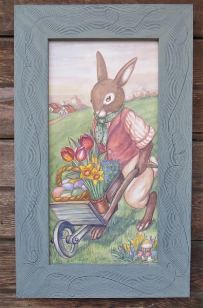 Bunny With Wheelbarrow