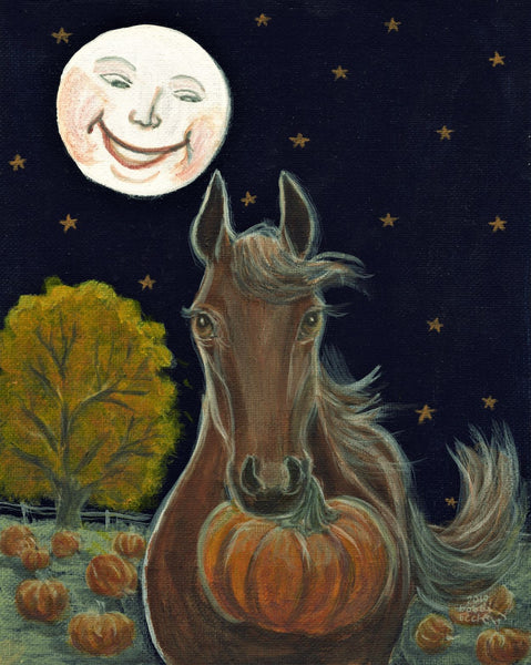 Pumpkin Horse Unframed Print