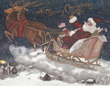 Santa in a Sleigh 11x14