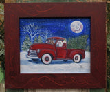 "Santa in a Pick Up Truck"  8x10