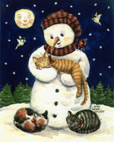 “Frosty with Kitties” 4x5