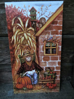 "Scarecrow by the Summer Kitchen" 5x9
