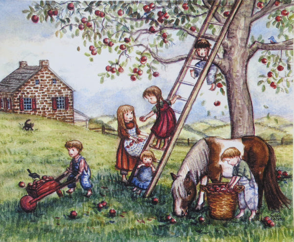 "Picking Apples" 8x10