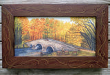 “Fall afternoon at the Humpback Bridge ,York Springs, PA” 7x14