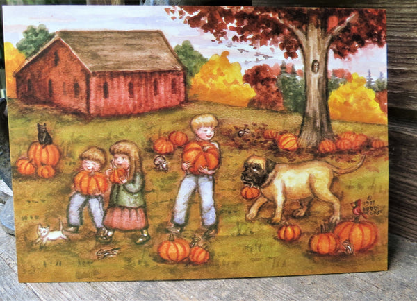 "Pumpkin Pickers" 5x7