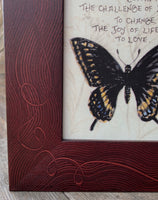 “The Essence of Life” butterfly with saying 5x7