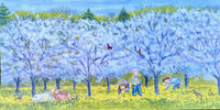 “Kids Playing In the Orchard”  7”x14”