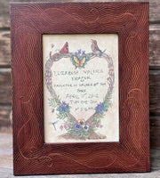 Heart Wreath With Nature Birth Certificate