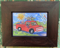 “Bunnies in Spring Truck Spring it On” 5x7